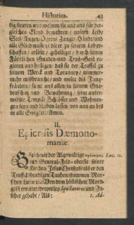 II. Epicrisis Daemonomaniae.