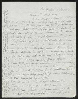 Brief von Charlotte Kiep an Margarete Hauptmann