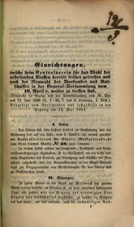 Mittheilungen des Centralvereins für das Wohl der Arbeitenden Klassen. 11. 1851