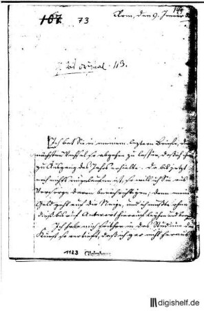 73: Brief von Wilhelm Heinse an Friedrich Heinrich Jacobi