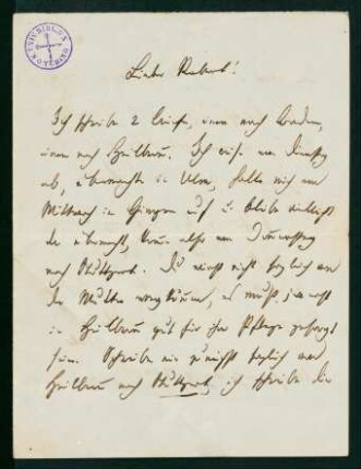 Brief vom 29. August 1869 (München)