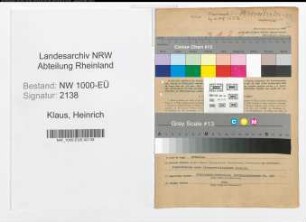 Entnazifizierung Heinrich Klaus, geb. 18.02.1893 (Stadtamtmann)