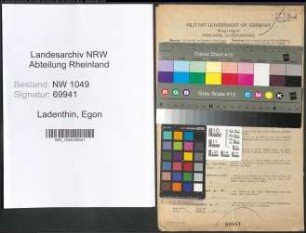 Entnazifizierung Egon Ladenthin , geb. 22.08.1913 (Tierarzt)