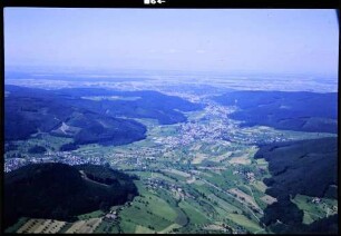 Seelbach: Schuttertal mit Seelbach, Richtung Lahr, von Süden [Luftbild]