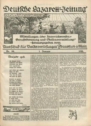 1918: Deutsche Lazarett-Zeitung