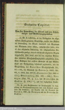 Sechstes Capitel. Von der Zumessung der Strafe und von Schärfungs- und Milderungsgründen