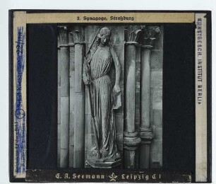 Straßburg, Münster,Ekklesiameister, Figur der Synagoge am Straßburger Münster : Synagoge