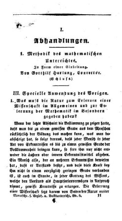 Methodik des mathematischen Unterrichtes : in Form einer Einleitung ; (Schluss.)