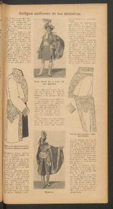 Antiguo uniforme de los ministros