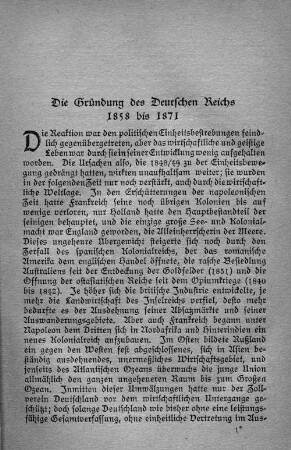 Die Gründung des Deutschen Reichs 1858 bis 1871