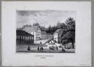Das Augustusbad in Liegau-Augustusbad bei Radeberg, um 1717 als Mineralbad gegründet