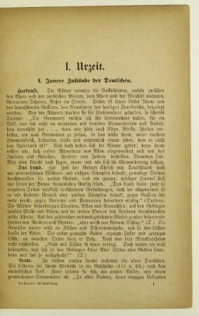 I. Urzeit