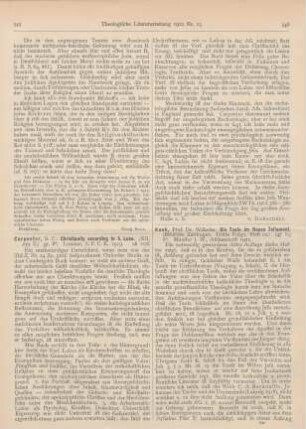 545-546 [Rezension] Carpenter, S. C., Christianity according to S. Luke