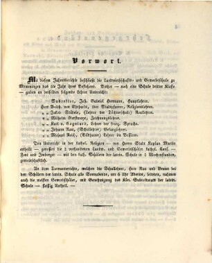 Jahres-Bericht über die Königliche Landwirthschafts- und Gewerbs-Schule III. Klasse zu Memmingen im Schuljahre .... 1837/38