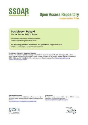 Sociology - Poland