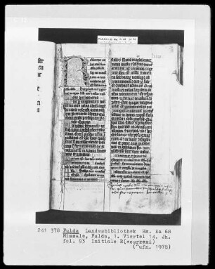 Missale — Initiale R (esurrexi), Folio 93recto