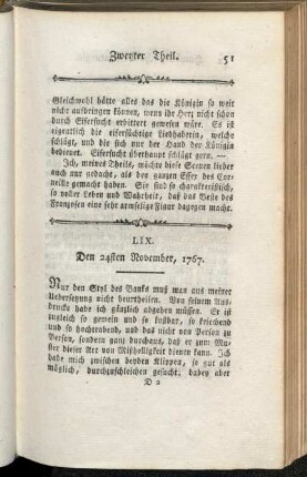 LIX. Den 24sten November, 1767