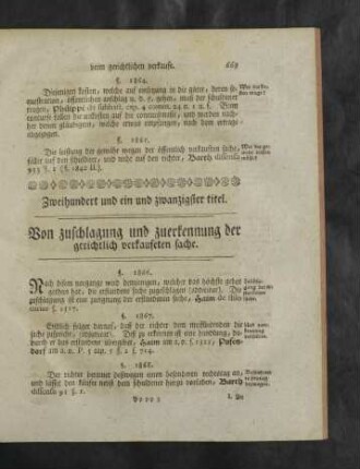 Zweihundert und ein und zwanzigster - Zweihundert und dreisigster titel.