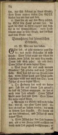 Betrachtung des himmlischen Erbtheils
