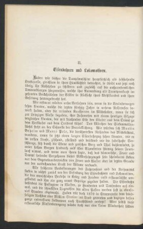 II. Eisenbahnen und Lokomotiven.