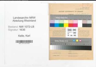 Entnazifizierung Karl Kelle , geb. 16.05.1904 (Lehrer)
