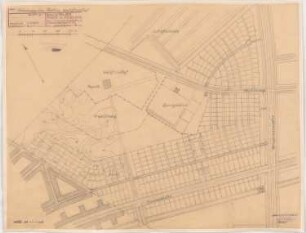 Siedlungspläne, Berlin-Dahlem: Waldfriedhof, Bebauungsplan 1:2000