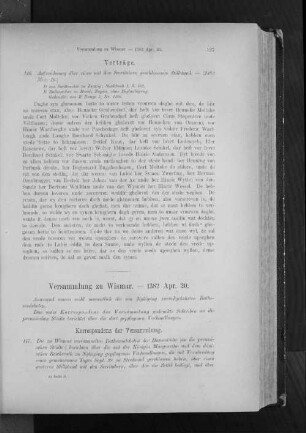 Versammlung zu Wismar. - 1382 Apr. 20.