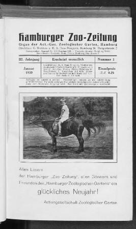 Nummer 1 : Januar 1930