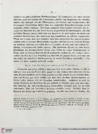 Cap. II: Von den Knochen während des Wachsthums