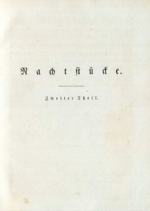Nachtstücke. Zweiter Theil
