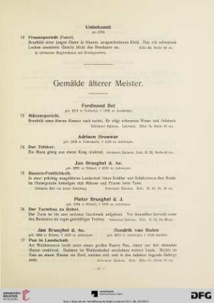Gemälde älterer Meister (Nr. 73-131a)