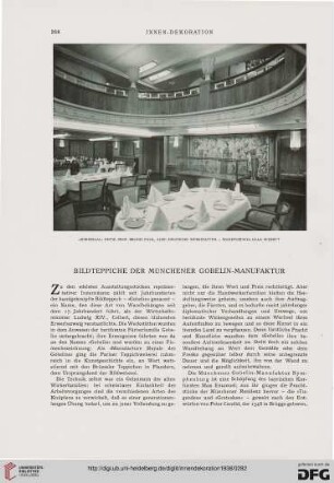 Bildteppiche der Münchener Gobelin-Manufaktur