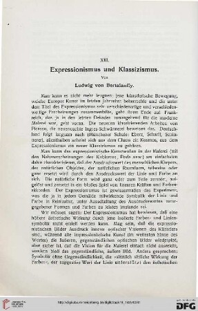 Expressionismus und Klassizismus