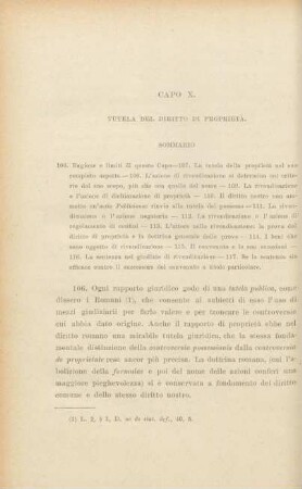 Capo X. Tutela del diritto di proprietà