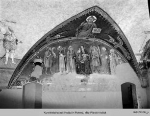 Dekoration der Ostwand und Gewölbe mit Maestà, Heiligen, thronendem Christus, Engeln und Wappen - Dekoration der Ostwand und Gewölbe mit Maestà, Heiligen, thronendem Christus, Engeln und Wappen