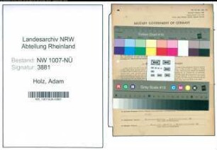 Entnazifizierung Adam Holz , geb. 11.12.1908 (Schreibkraft)