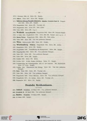Deutsche Reichsmünzen (Nr. 2801-2916)