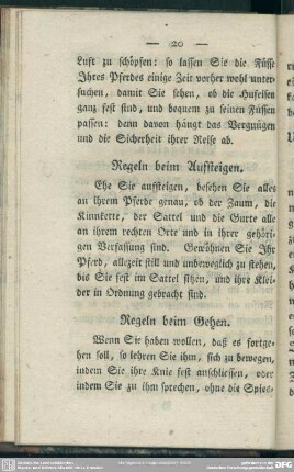 Regeln beim Auffsteigen
