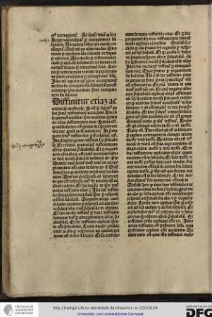 Postquam superius posuit primam diffinitionem accidentis, hic consequenter notificat ipsum accidens ponendo alias diffinitiones eius.
