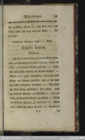 Sechster Auftritt. Philotas