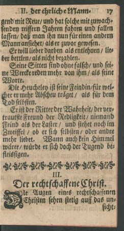 III. Der rechtschaffene Christ.