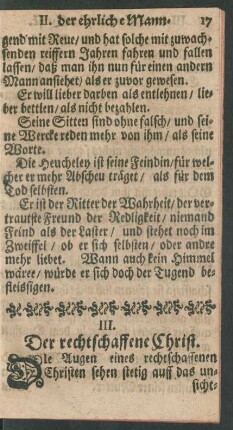III. Der rechtschaffene Christ.