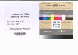 Entnazifizierung Wilhelm Winkelmann , geb. 03.06.1890 (Lehrer)
