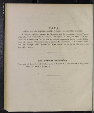 Piae memoriae commendatur