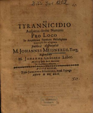 De Tyrannicidio