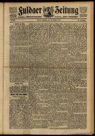 Ausgabe vom Dienstag, den 16. Oktober 1906.