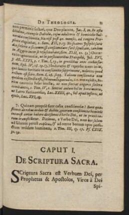Caput I. De Scriptura Sacra