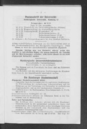 Die Hamburger Studentenschaft
