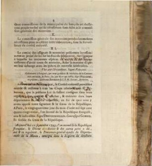 Decret de la Convention Nationale, 1255. 1793