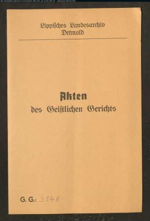 Kaufmann Fr. Ludwig Hölscher in Humfeld gegen den Küster Wöhrmann in Lieme, Sohn der Ehefrau Makler Wöhrmann in Barntrup, Hölscher und Küster Wöhrmann waren Vettern, wegen einer Geldforderung